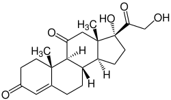 Strukturformel von Cortison